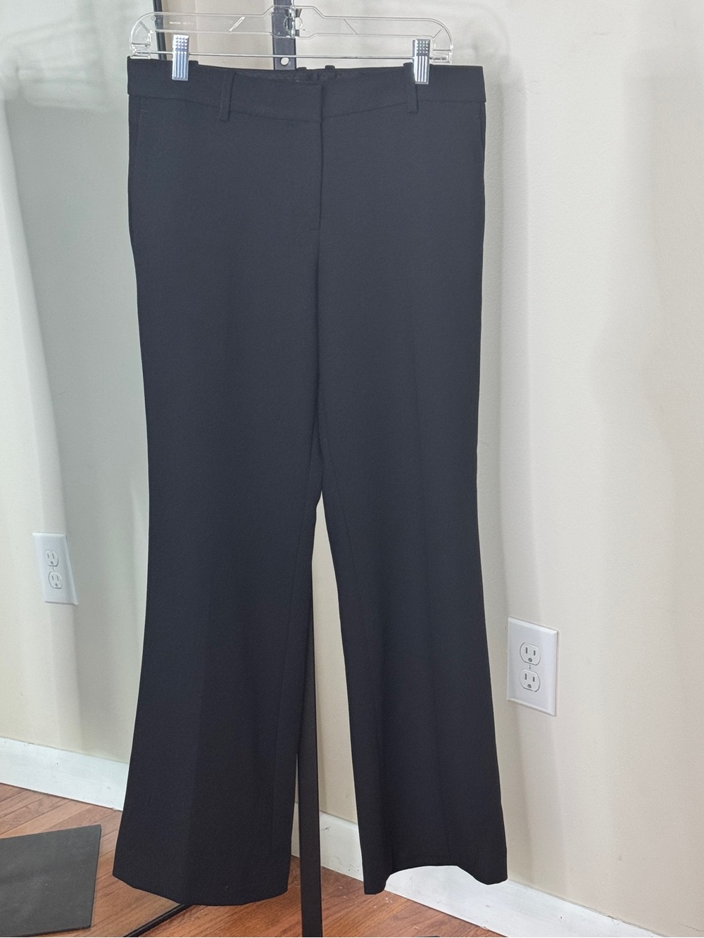 Ann Taylor Wide Leg Trouser Pants Black Size 10P